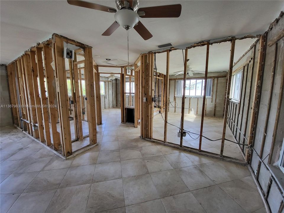 framed bedrooms, bath, closet