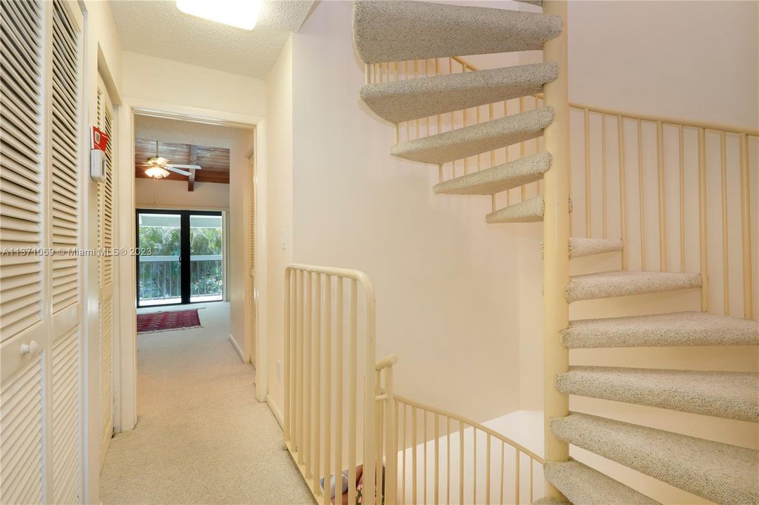 2nd floor landing and staircase to private loft