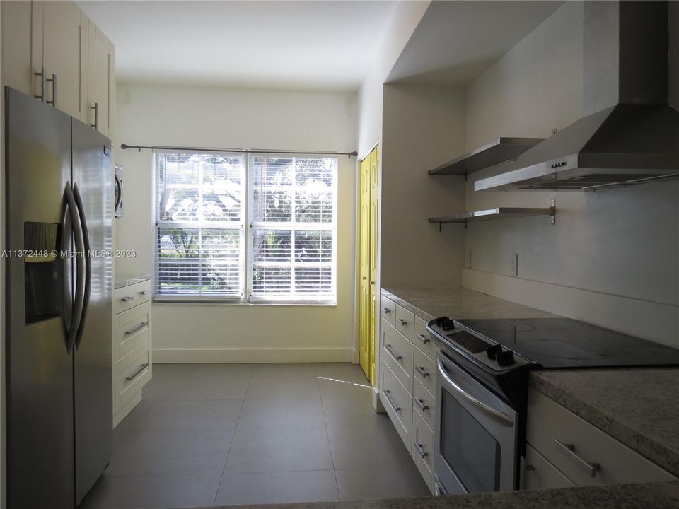 Spacious eat in kitchen with breakfast nook.  Lots of counter space.