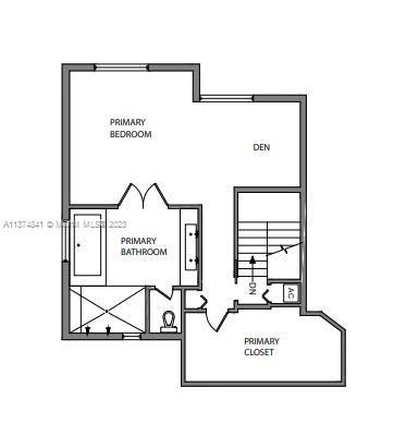 Second Level Primary Suite Floor Plan