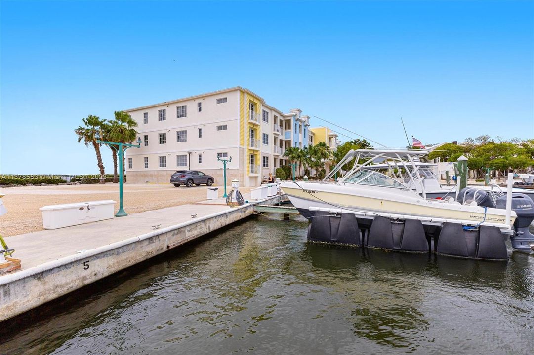 View of Slip #6 and Sailfish Building from Marina.