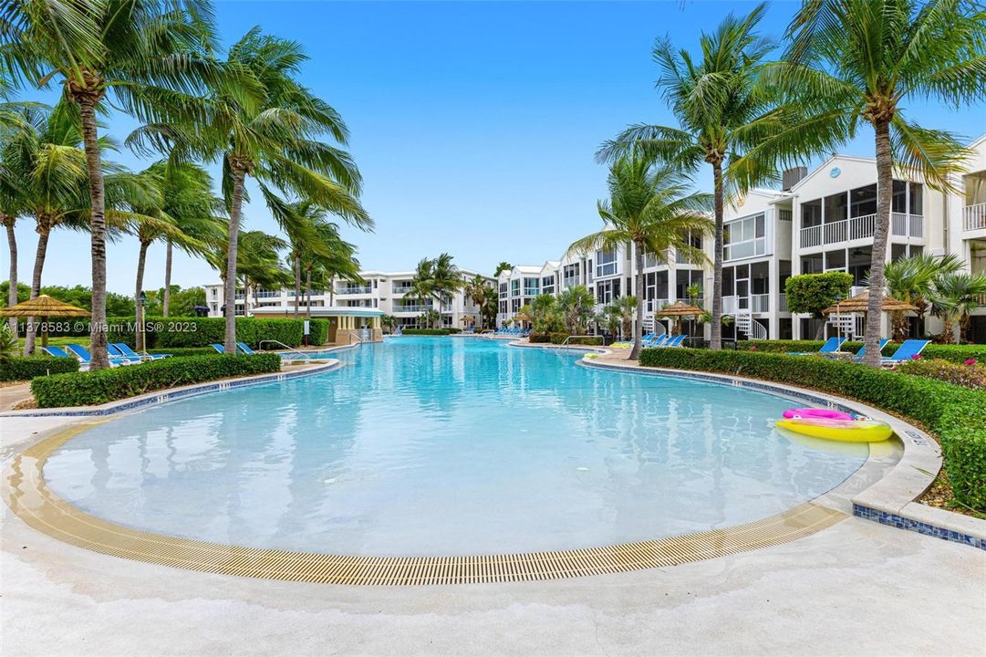 Just a few feet away from Unit 325 you'll find the Oasis Pool, the largest freshwater pool in the Florida Keys