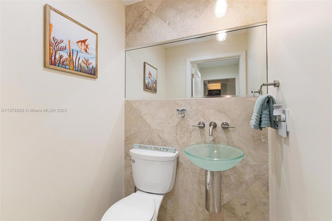 Half bath for guests in main living areas