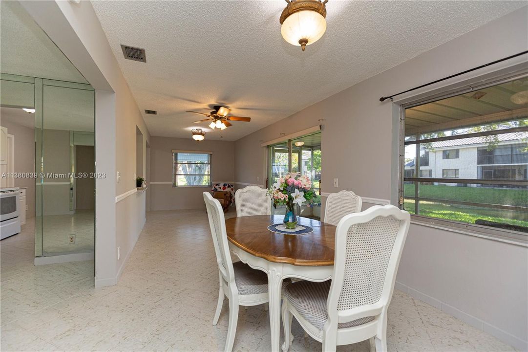 DINING ROOM LOOKING AT THE CANAL VIEW