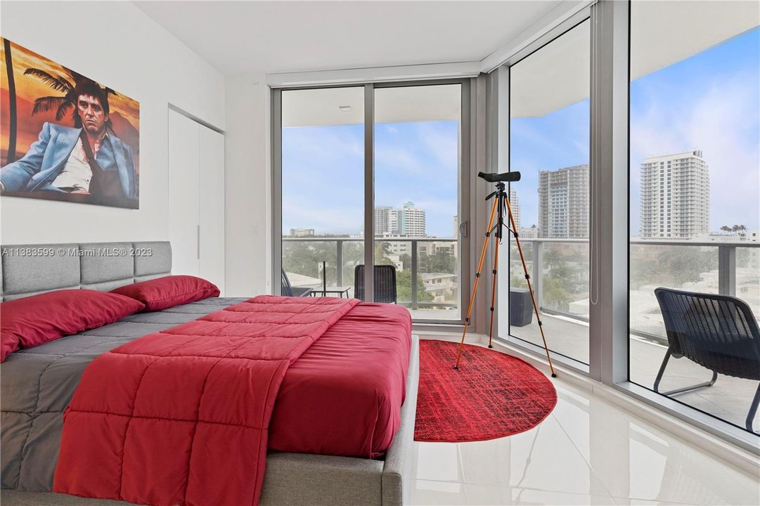 Private patio for this guest bedroom