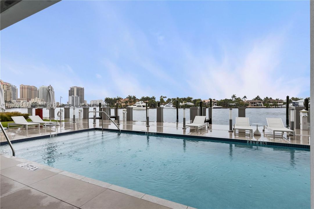 Intracoastal views from the ground floor pool.