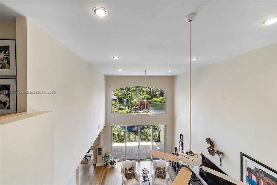 View from upstairs direct view of lake