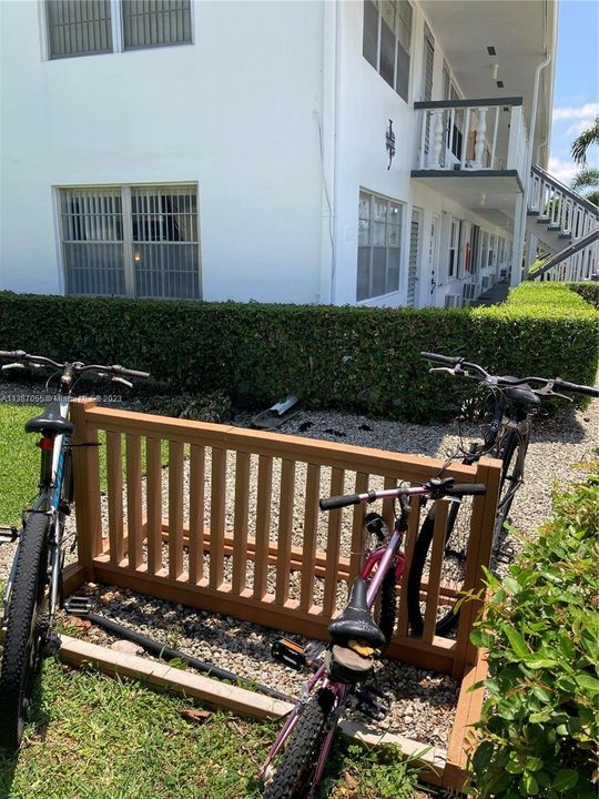 Bicycle Rack outside your door.