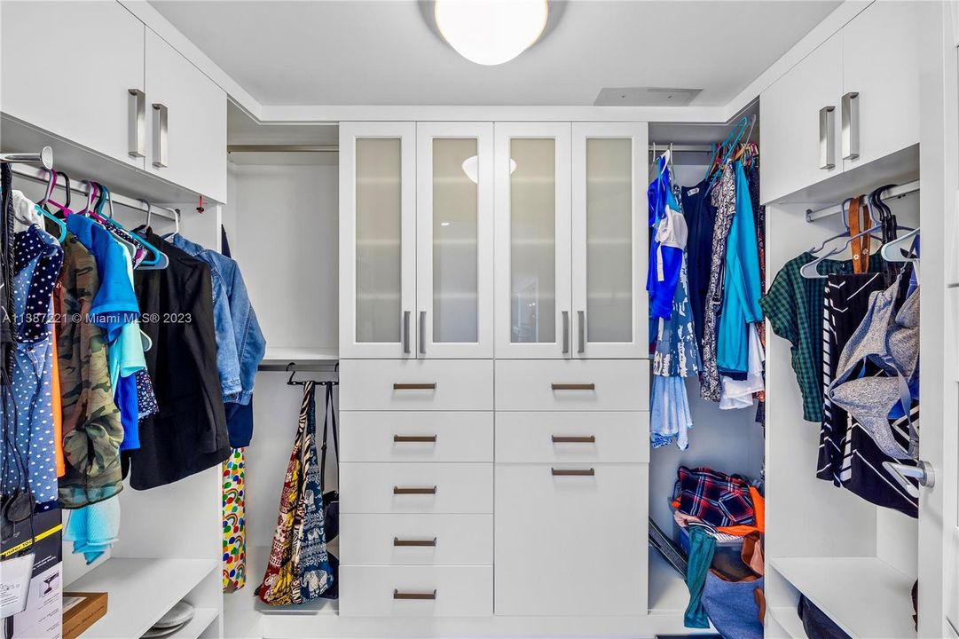 One of Two Walk-In Closets