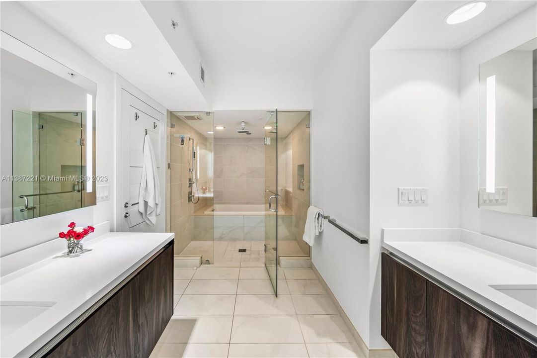Primary Bath with Huge Walk-In Shower / Tub Combination