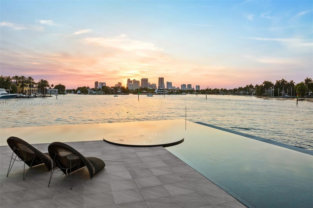 Spectacular Sunset views from this palatial one of a kind estate home.