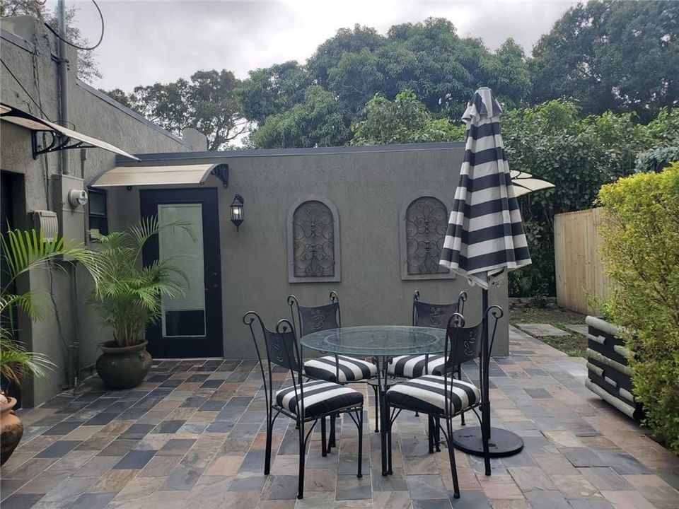 Fenced patio