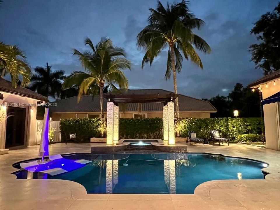 Custom Pool Evening View