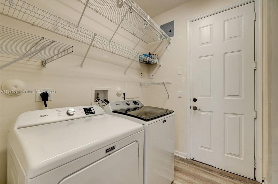 Laundry Room with New Washer and Dryer