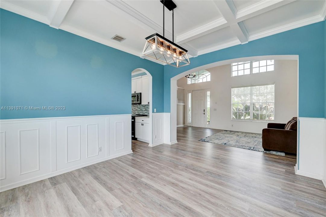 Large Dining Room with Entryway into Kitchen