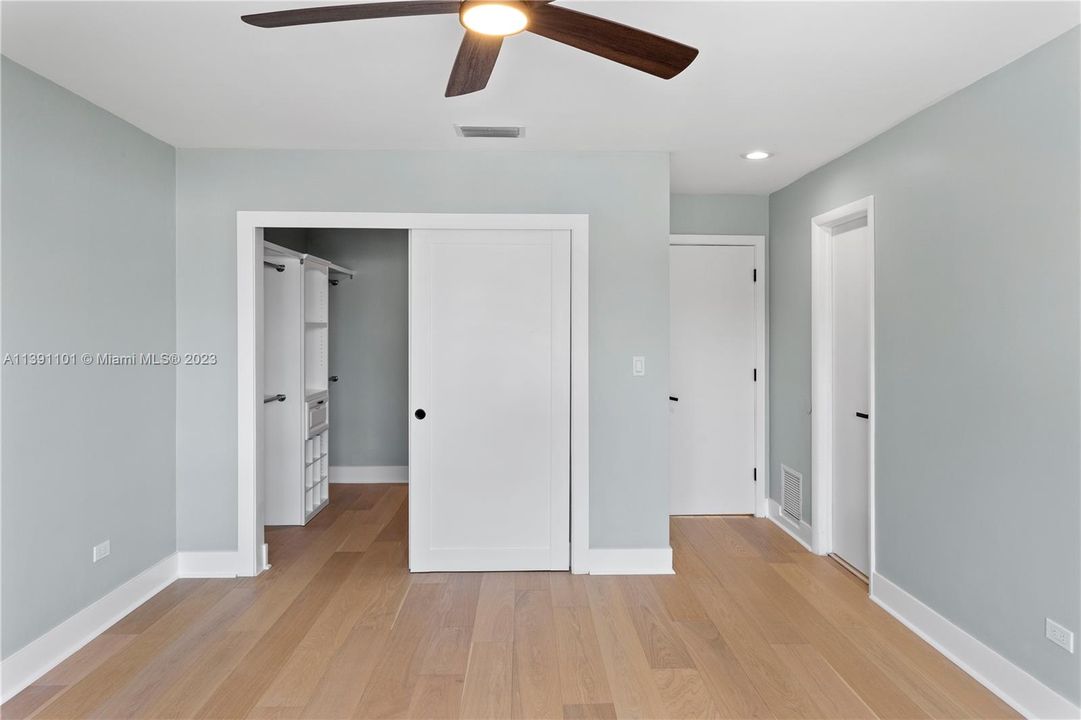 with walk-in closet