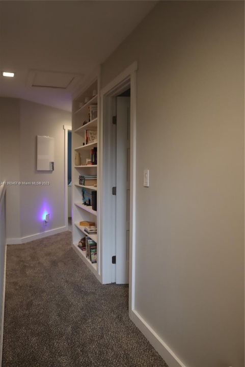 2nd Floor Hallway with Built-in Library