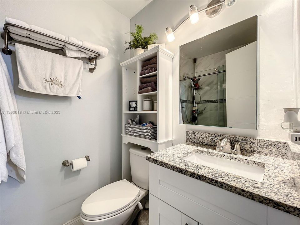Full Bathroom with shower.