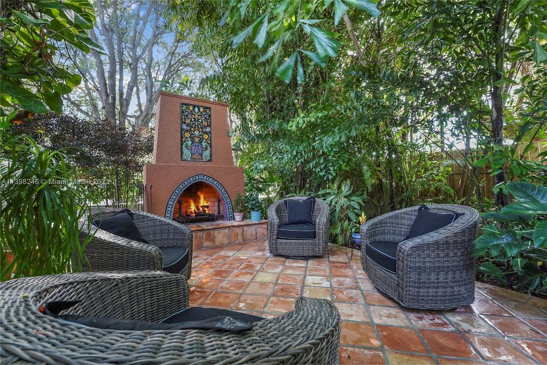 Cozy Outdoor Fireplace