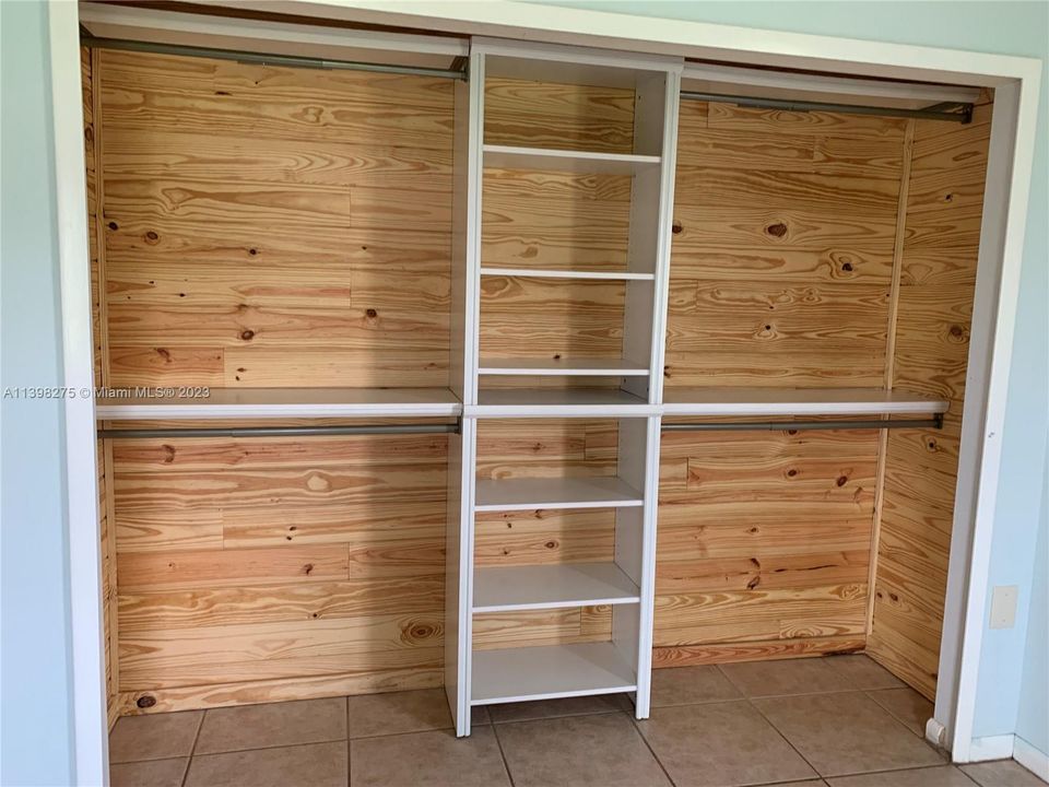 This newly remodeled closet with organizers and real good back in the Closet #2