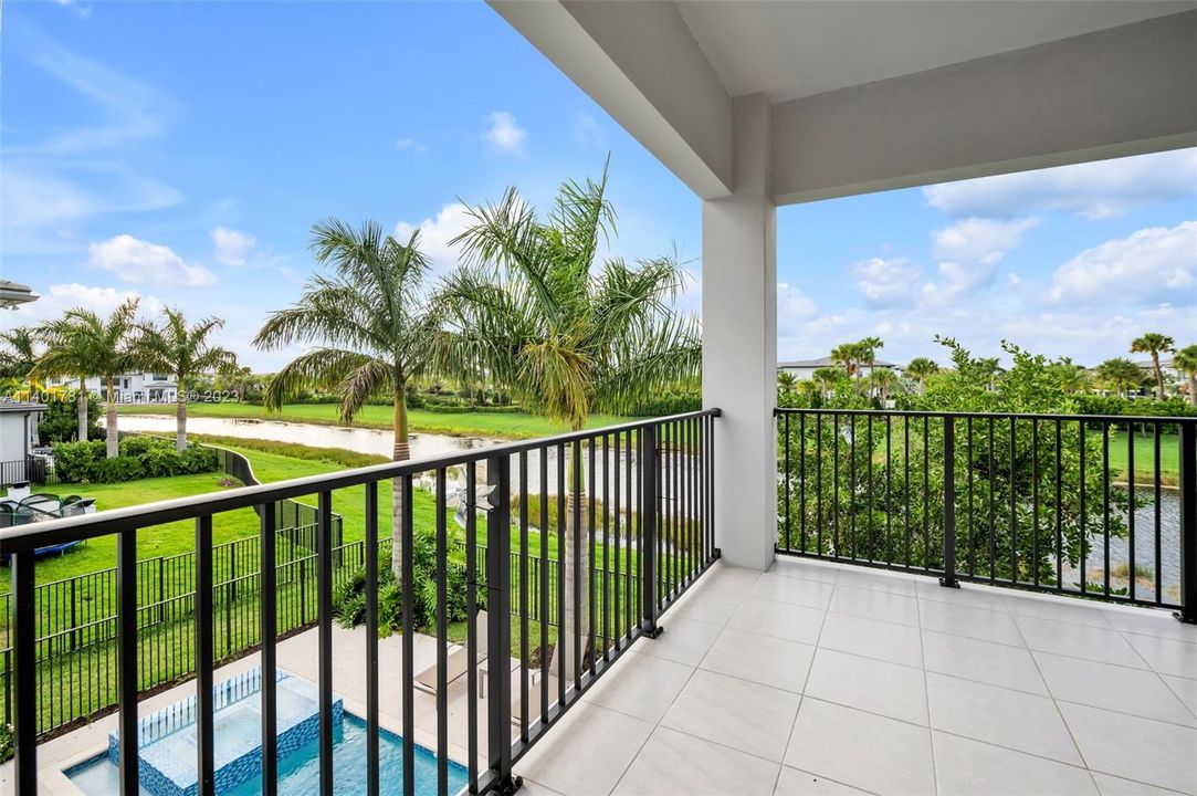 View from large covered terrace.