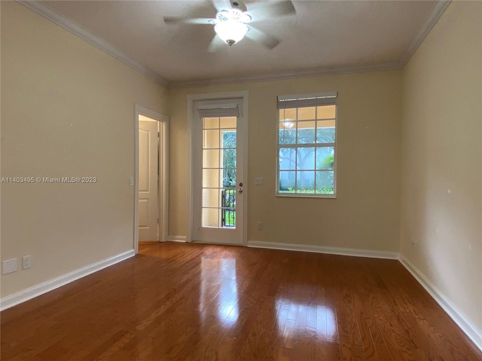 3rd bedroom or office with walk-in closet on 1st floor