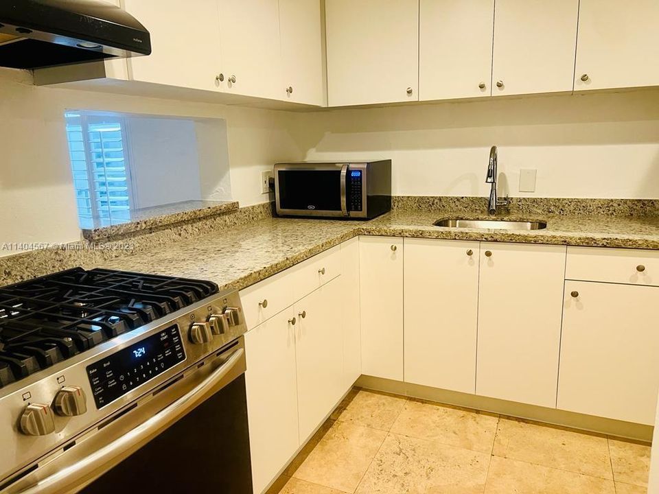 Lots of cabinets for storage