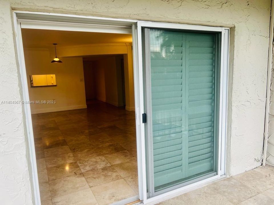 Hurricane Impact glass sliding door reduces/eliminates outside noise