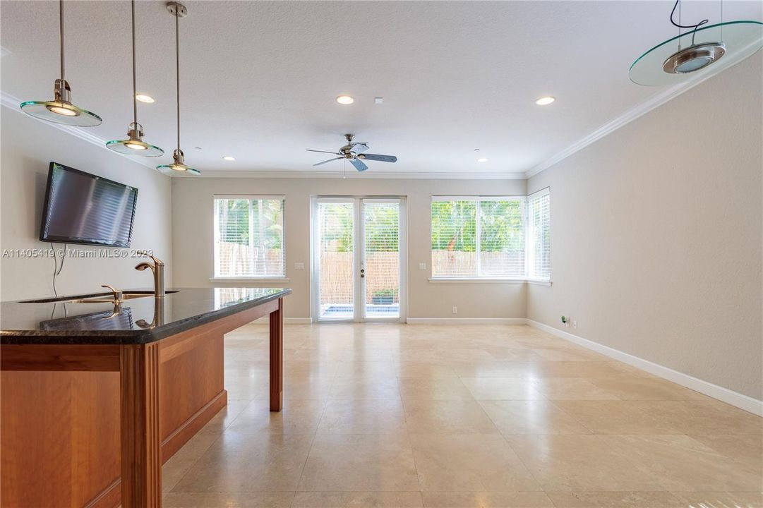 Living room/ Dining room - view from the kitchen