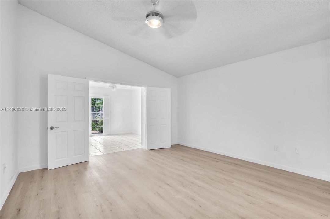 Extended master bedroom