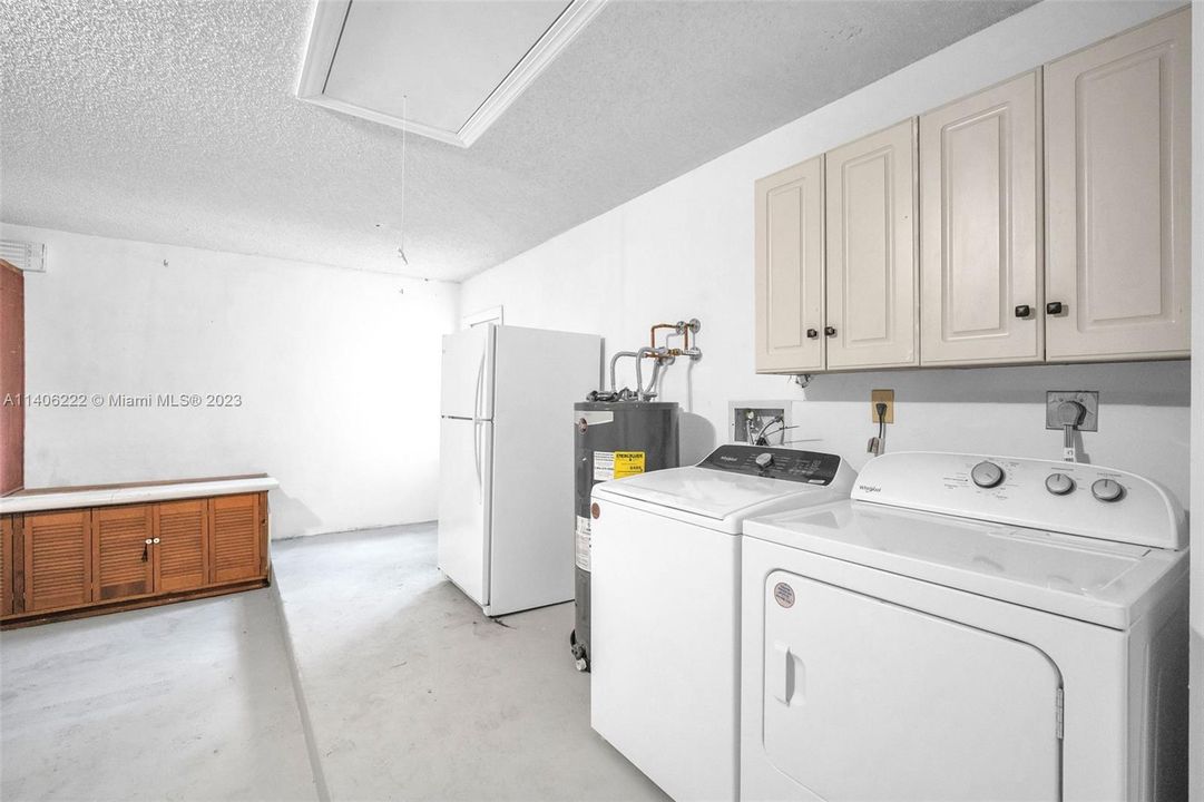 Brand new washer and dryer with lots of storage