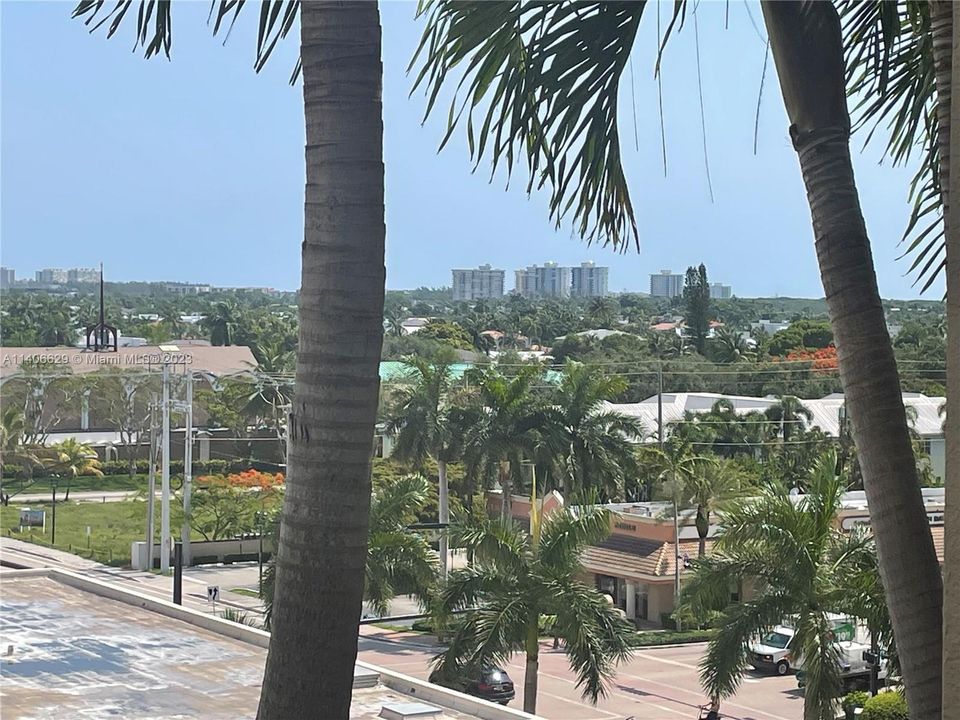 View from the clubhouse and fitness center. That's the ocean out there a short distance east.