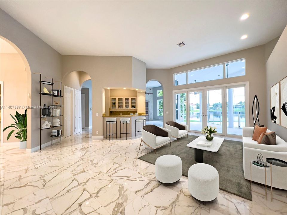 staged formal entry and living