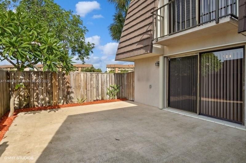 Large private patio