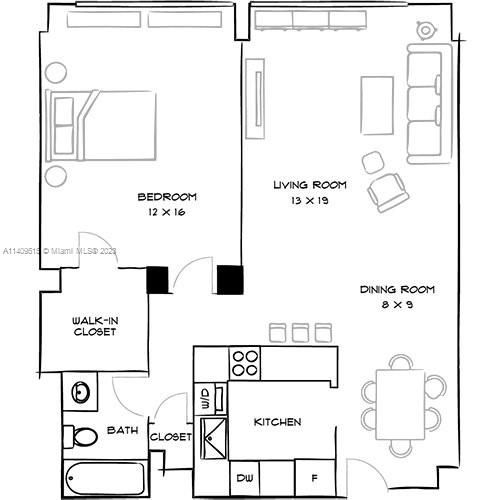 Recently Rented: $2,525 (1 beds, 1 baths, 786 Square Feet)