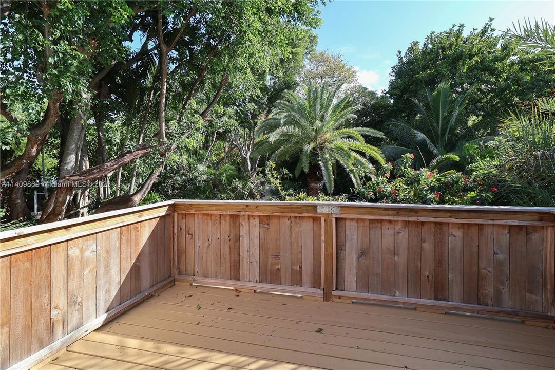 Master bedroom deck. Perfect for afternoon sun.