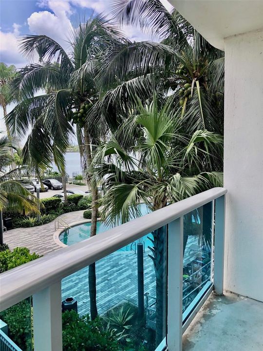 Lovely pool and bay view