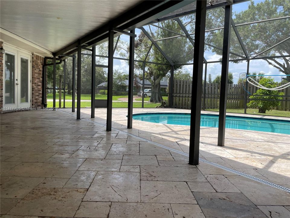 Travertine Pool Deck