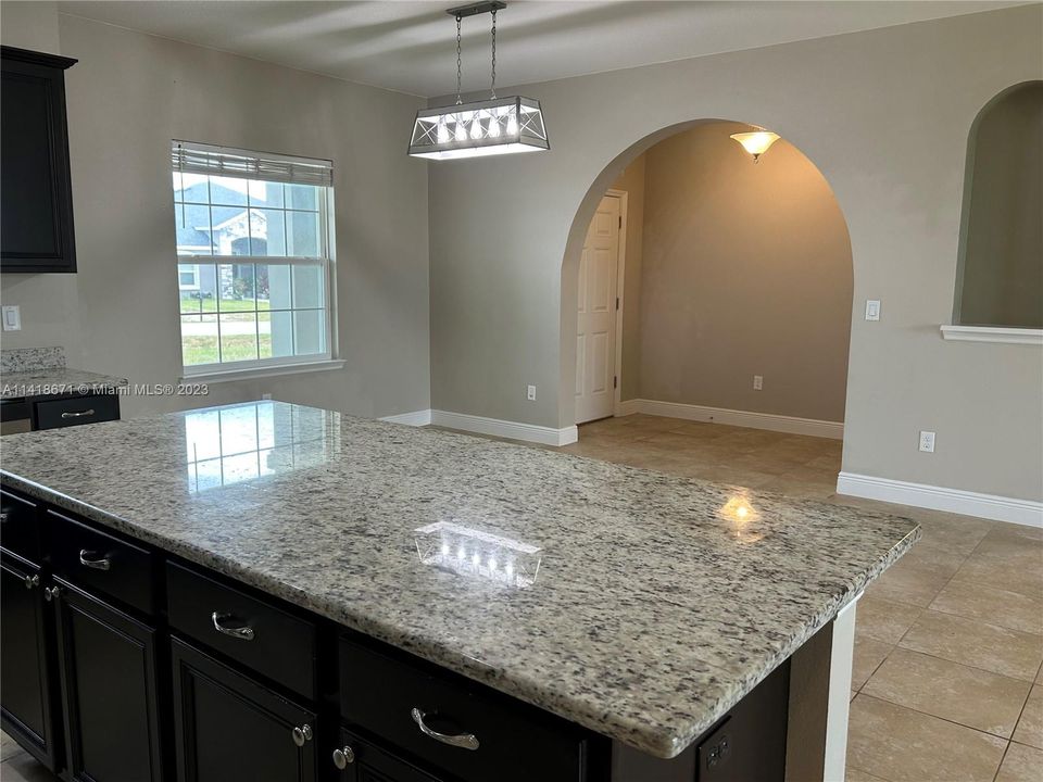 Island looking into dining area