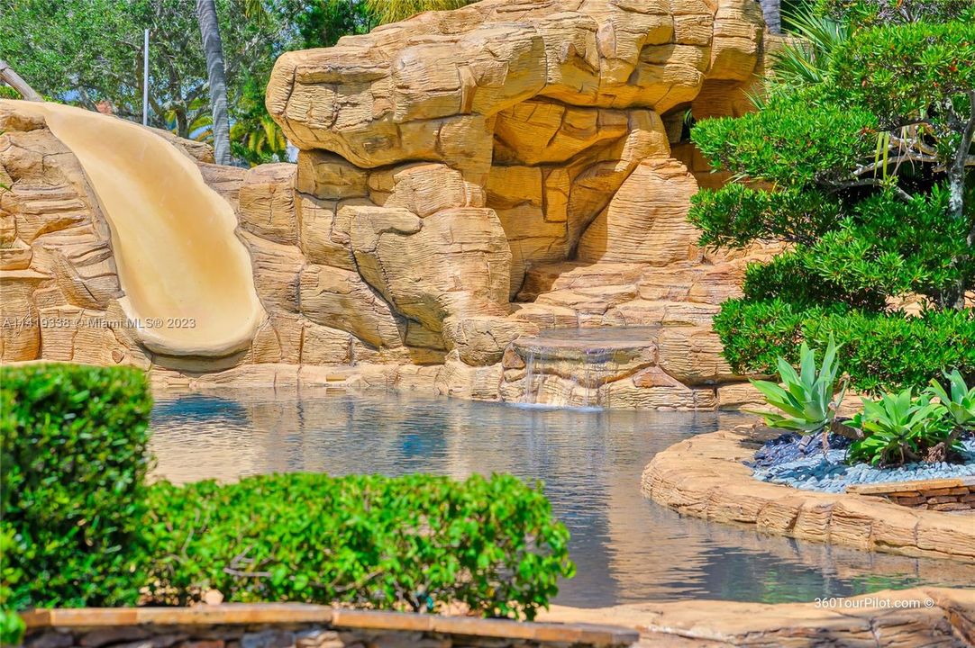 Water Slide & Waterfalls!