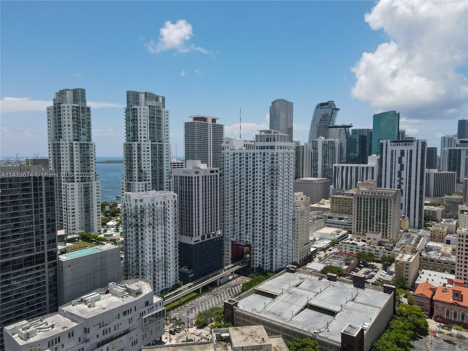 Aerial view looking South East