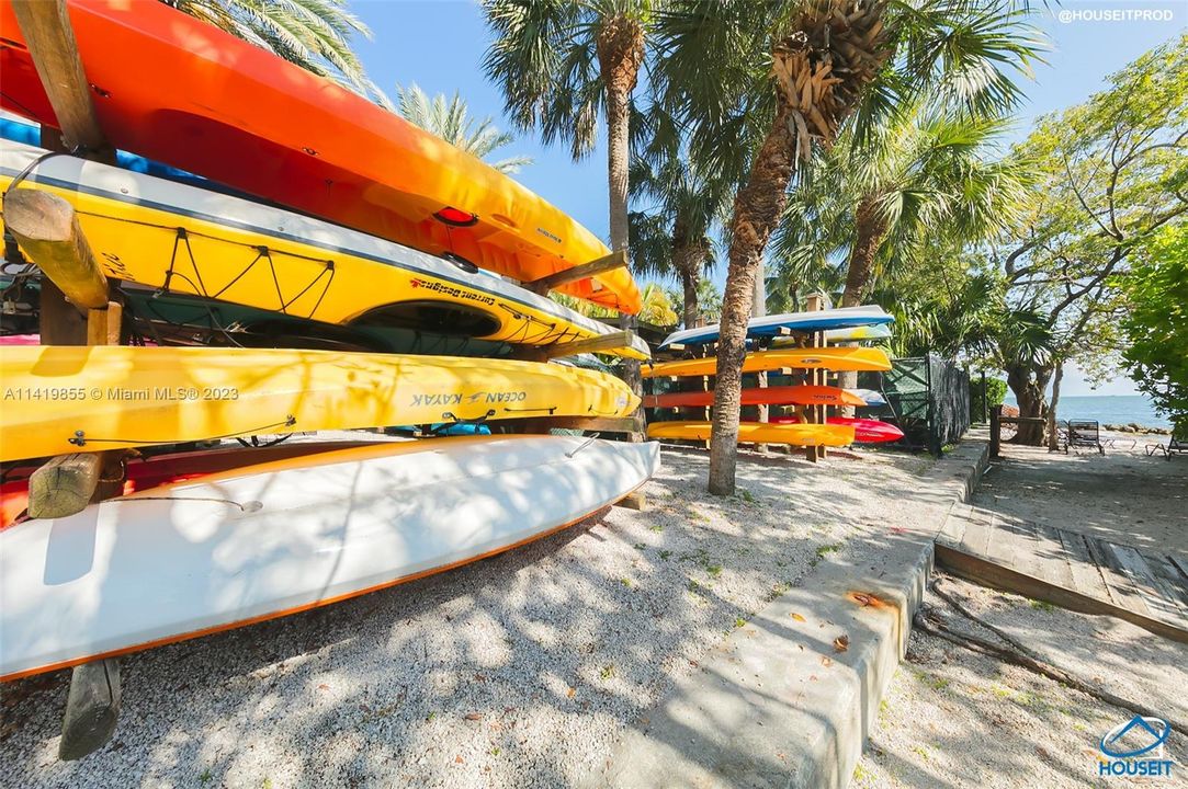 Kayak and paddleboard storage