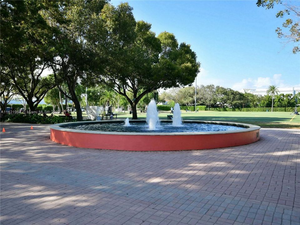 Fountain by the Village Green