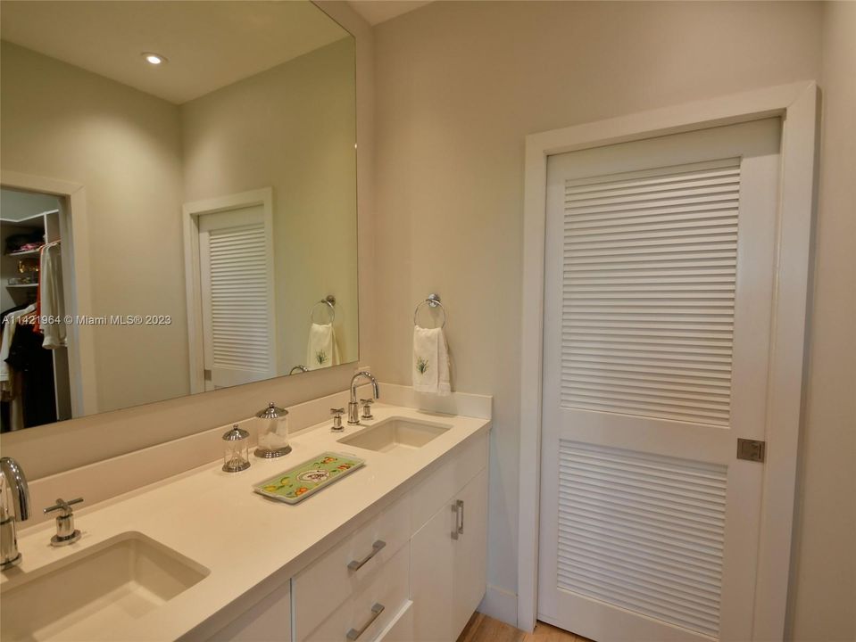 Pocket Door to Shower and Toilet area