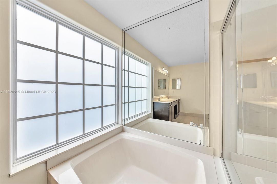 Primary bathroom tub.