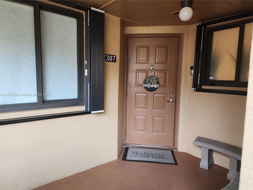 Front entrance of unit