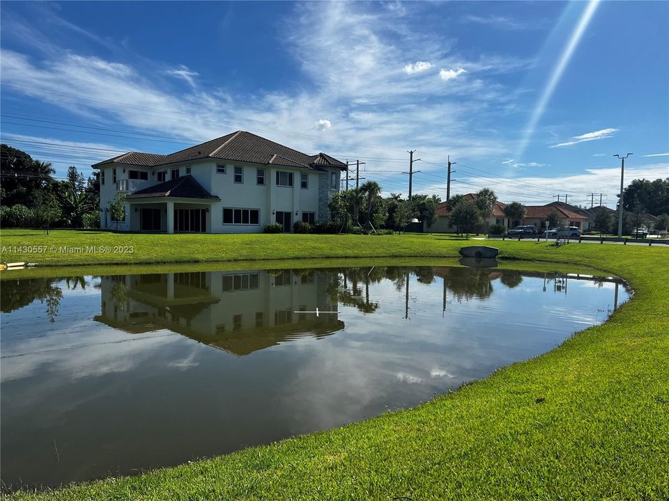 House from the other side of the lake