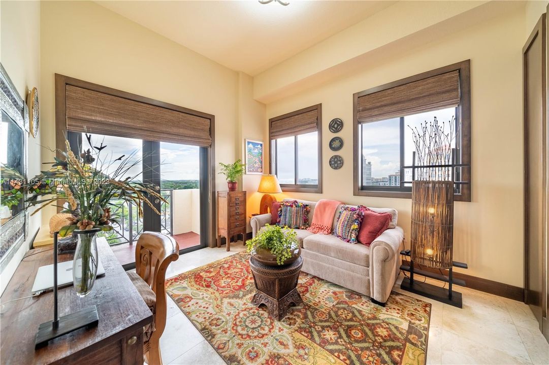 Second Bedroom being used as seating area