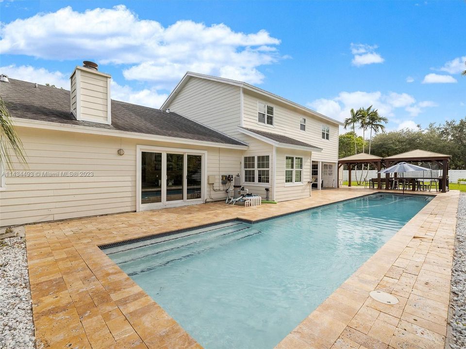 Lap pool 10x56 FT. It can be seen from side to side of house