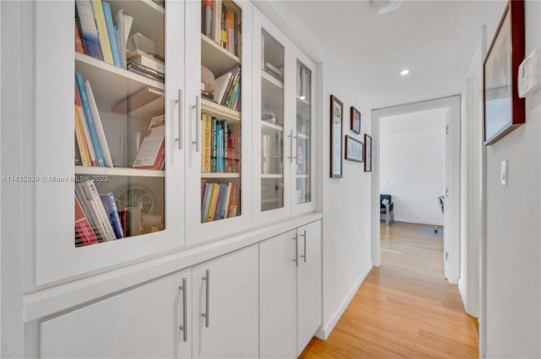 Hallway with built in cabinet